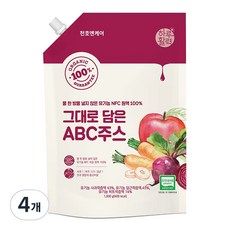 천호엔케어 유기농 NFC 착즙 원액 그대로 담은 ABC 주스, 1L, 4개