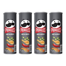 프링글스 핫 & 스파이시 감자칩, 110g, 4개