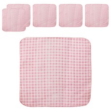 PUKU 藍色企鵝 典雅紗布手帕 Set, 100%紗布, 3入, 約30x30cm, 粉紅色, 30 x 30cm, 粉色, 6入
