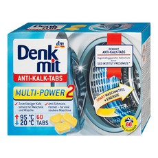 dm Denk mit 洗衣槽去污錠 60顆 Set, 強力去漬 快速溶解 多效合一, 960g, 1盒