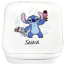 StitcH 史迪奇 甜蜜夢境系列 拉鍊飾品盒,可愛卡通造型,多層收納,旅行便攜, 甜筒, 1個