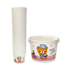 免洗紙碗 紙湯杯 湯碗 附蓋 260cc 50枚入, 50個, 1組