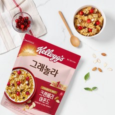 켈로그 크랜베리 아몬드 그래놀라 시리얼, 550g, 3개