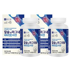Chong Kun Dang 鍾根堂 鈣鎂鋅維生素D補充錠, 180顆, 2罐