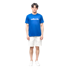 CARET 男款簡易針織斜紋短褲, XL, 白色