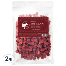 개기월식 강아지 말랑 큐브 져키, 소고기, 1.1kg, 2개 - 강아지간식말랑큐브