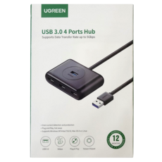 UGREEN 綠聯 4 Port USB3.0集線器 0.5m, 黑色, 1盒