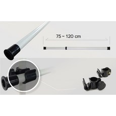 가화홈시스 국내생산 실속 기본형 2단 옷걸이 행거 NLB2200, 아이보리 + 검정 - 이미지 6