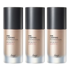 더페이스샵 잉크래스팅 파운데이션 슬림핏 이엑스 30ml, N201 애프리콧베이지, 3개