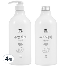 줌 주방세제 자몽향, 1L, 4개