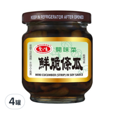 愛之味 鮮脆條瓜, 180g, 4罐