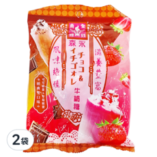 MORINAGA 森永 巧莓歐蕾牛奶糖, 風味絕佳 營養豐富, 90g, 2袋