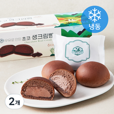 아침미소목장 초코 생크림빵 6개입 (냉동), 390g, 2개