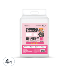 프리미요 베이직 배변패드 실속형 무향, 4개, 100개입