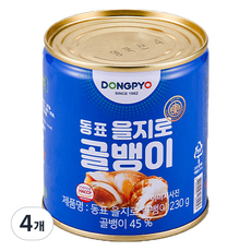 동표을지로 골뱅이 통조림, 230g, 4개