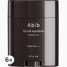 아비브 퀵 선스틱 프로텍션 바 SPF50+ PA++++, 22g, 6개