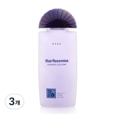 에바스코스메틱 로즈마인 블루 샤워코롱 로즈부케향, 185ml, 3개