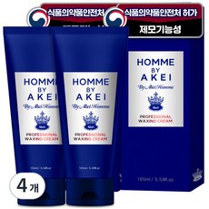 아케이 옴므 프로페셔널 올인원 제모 왁싱크림, 4개, 165ml