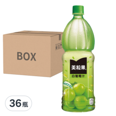 Minute Maid 美粒果 白葡萄汁1250ml Set 12瓶, 添加蘆薈果粒 Q彈有嚼勁, 1.25L, 36瓶