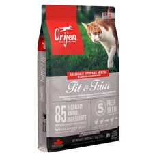 Orijen 歐睿健 Fit & Trim 全齡貓 無穀配方 乾飼料, 85%含肉量, 多元肉類搭配蔬果, 野牧鮮雞 + 野生漁獲, 5.4kg, 1袋