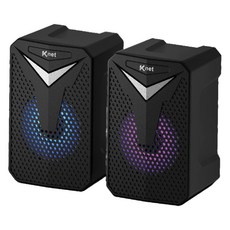 KTnet 廣鐸 Q71 LED彩漾RGB多媒體喇叭 USB供電, 3.5mm音源輸入, 線控式音量控制器, 1個