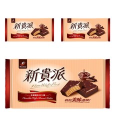 77 新貴派 花生巧克力，經典巧克力零食，香濃花生完美融合，層次豐富的美味，親朋好友聚會首選, 144g, 3包