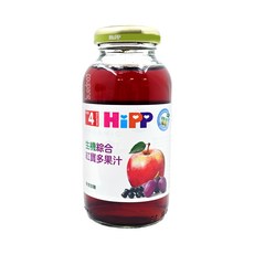 HiPP 喜寶 有機綜合紅寶多果汁, 4個月以上寶寶適用，原汁含有率99.94%, 200ml, 6瓶
