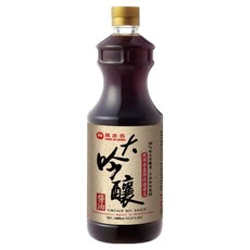 萬家香 大吟釀醬油, 100%純天然釀造, 不添加防腐劑, 1000ml, 1L, 1瓶