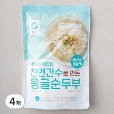청정원 간수로 만든 몽글순두부, 500g, 4개