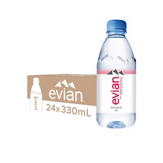 evian 依雲 台灣公司貨 天然礦泉水, 330ml, 24瓶