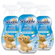 스너글 블루 스파클 프레시 플러스 섬유탈취제 본품, 470ml, 3개