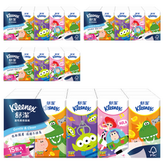 Kleenex 舒潔 紙手帕, 15包, 4袋