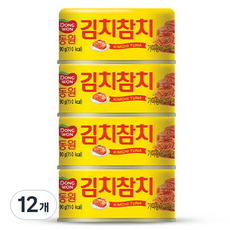 Dongwon 東遠 泡菜鮪魚罐頭, 12個, 90g