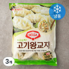 롯데푸드 DELGA 육즙듬뿍 고기왕교자 (냉동), 1050g, 3개