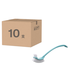 小麥購物 雙頭馬桶刷, 藍綠色, 10支