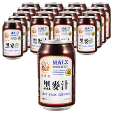 崇德發 天然黑麥汁, 德國原裝進口, 330ml, 18罐