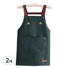 Alpha Commerce優質口袋防水圍裙, 綠色, 2件