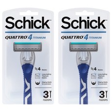 Schick 舒適牌 Quattro 4 鈦攜帶式刮鬍刀, 3個, 2組