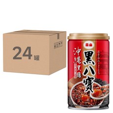 泰山 黑八寶, 沖繩黑糖, 黑糯米黑芝麻黑豆, 340g, 24罐