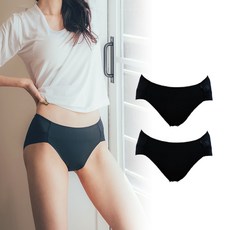女款安全衛生內褲 3入, 黑色的