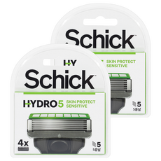 Schick 舒適牌 Hydro5護膚敏感刮鬍刀片, 4入, 2個