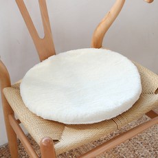 리드홈 엘르 따뜻한 극세사 원형 겨울 의자 방석