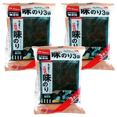 丸德海苔 海藻鹽味海苔 3入, 日本廣島縣產, 無添加化學調味料, 添加海鹽風味, 7.9g, 3袋