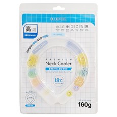 BLUEFEEL 冰心涼感環, 18°C 頸部降溫神器, 輕盈舒適, 160g, 尺寸通用, 微笑, 1個