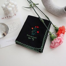 메종텍스타일 카네이션 자수 손수건 다시 태어나도 엄마 딸