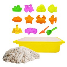 TUMBLING SAND 翻滾動力沙 5kg便利組, 大型沙盒 +12件海灘玩具 感覺統合鍛煉小肌肉, 1組