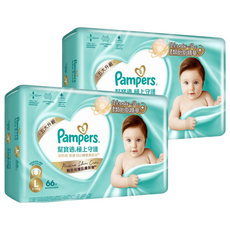 Pampers 幫寶適 原廠公司貨 極上守護 一級幫黏貼型護膚尿布/紙尿褲, L, 132片