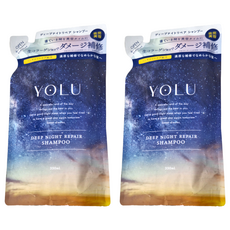 YOLU 深層靜夜修護洗髮精補充包 佛手柑 麝香 350ml, 2個