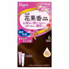 Bigen 美源 花果香快速染髮霜, 濃密乳霜質地 染髮劑 - 6 號 暗棕色, 6暗棕色, 1盒