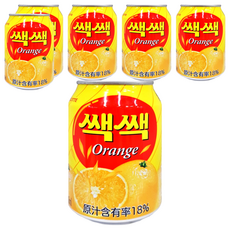 LOTTE 樂天 粒粒橘子汁, 香甜橘子風味 酸甜帶有果粒, 238ml, 6罐